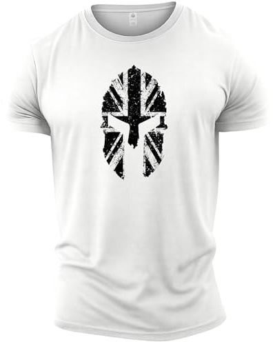 GYMTIER Spartan UK - Men's Gym T-Shirt - Bodybuilding Workout Top