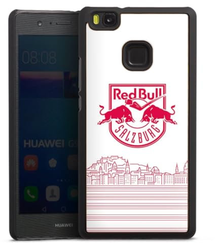 DeinDesign Holz Case kompatibel mit Huawei P9 Lite (2016) Walnuss Handyhülle Echtholz Hülle Eishockey Skyline EC Red Bull Salzburg