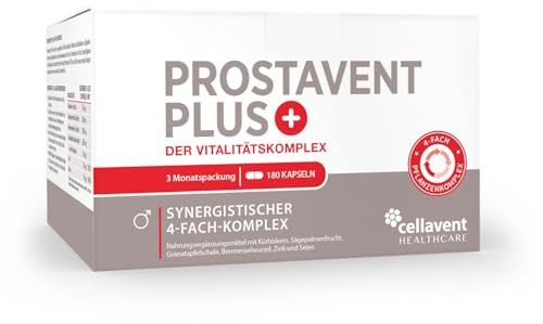 Prostata Kapseln - Sägepalmenextrakt (saw palmetto) - natürliche Extrakte aus Kürbiskernen, Granatapfelschale & Brennnesselwurzel - Selen & Zink für den Testosteronspiegel, 180 Kapseln für 3 Monate