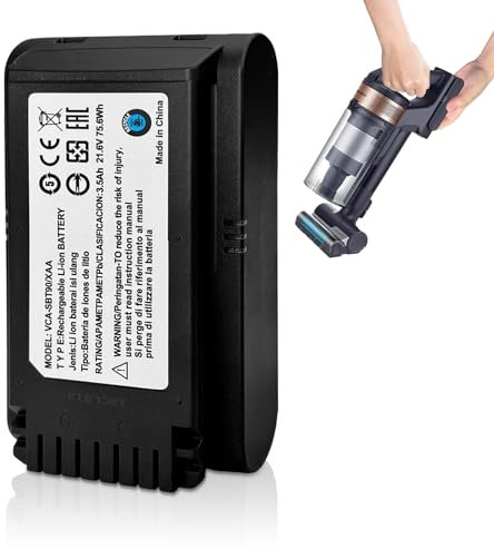 3.5Ah 21.6V Battery for Samsung JET60 JET65 JET70 JET75 JET90 Wireless Vacuum Cleaner, Replacement for Battery Model VCA-SBTA60 VCA-SBT90 VCA-SBT90EB, Not Applicable to JET85, JET95, Jet Bespoke