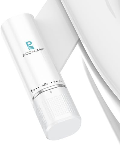 Ultra-Slim Bidet Attachment, Posterior&Feminine Wash-(Retractable Dual Nozzles), Non-Electric Bidet Attachment for Toilet Seat, Adjustable Fresh Cold Water Pressure, Stainless Steel Inlet (White)