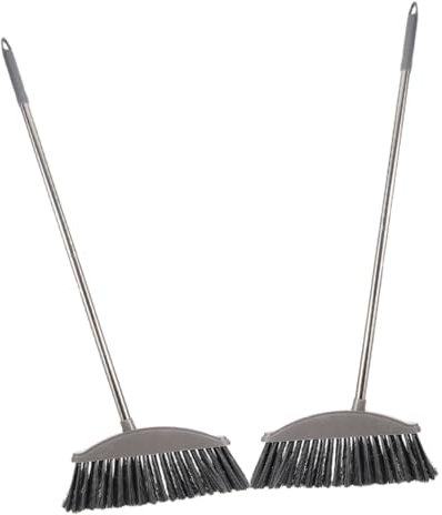 HIAKDOFT Spazzatrice Per Briciole Per La Casa 2 Pezzi Scopa in Acciaio Inossidabile Con Manico Facile Da Usare Per La Pulizia Dei Pavimenti