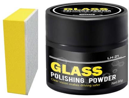 Poudre de polissage pour verre de voiture | Poudre pour enlever les rayures du verre de voiture Poudre de polissage pour enlever les films d'huile sur les pare-brises | Pour enlever les films d'huile,