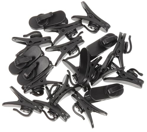 ERINGOGO Pince Micro Faciles à Fixer sur Col ou Cravate en Abs Clips Plastique Pack de 20 Pièces pour Microphone Cravate pour Conférences et Chats en Ligne