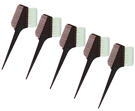 VALICLUD Kit 5 Pezzi per Tintura Chioma Pettine e Pennello in Plastica Nero, Facile da Usare e Trasportare, per Salone Professionale e Uso Fai da Te