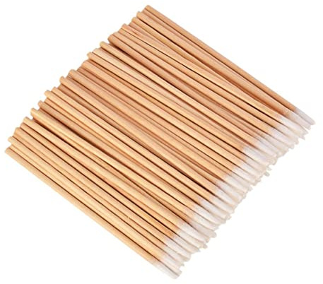 EPIGEIST Bastoncillos De Algodón Desechables De Madera 100 Unidades Punta Única Para Maquillaje Salones y Uso Doméstico Limpieza Facial