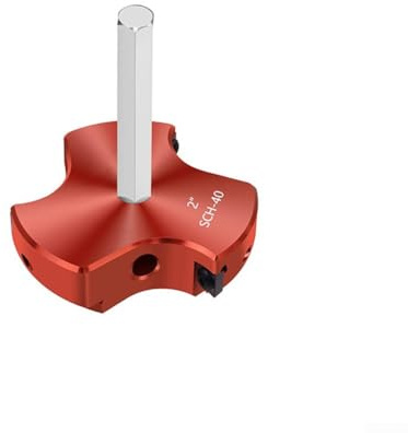Escariador de tubería de PVC de aleación de aluminio con triple hoja para un acabado suave y eficiencia 3x, se adapta a tamaños de taladro de 1/2 '' a 4 pulgadas, compatible con PVC Schedule 40 (2)