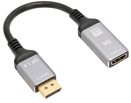 TARSHYRY Cable 1.4 de 8K 48Gbps a HDMI 2.1, Adaptador AV HDR 3D para Portátiles, PC, Televisores y Proyectores