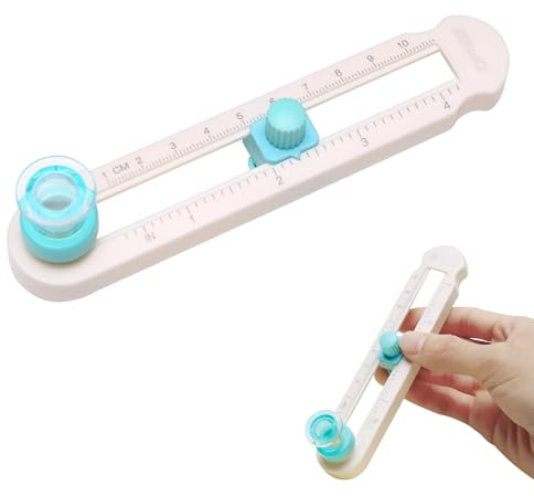 TENGWA Bärbar Papperskärare Cirkelskärare 2-20cm med Tydlig Skala Cirkelskärare Skärblad för Tryckpapper Laminerat Papper Kraftpapper
