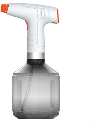 Pulverizador eléctrico portátil para plantas de jardín, regadera recargable por USB de 0.9 L con botella de pulverización ajustable, batería de 1200 mAh, uso en interiores y exteriores (naranja +