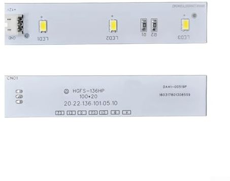 Para Samsung Refrigerador Led Tira de Luz Rs5555k4000da Da41-00519p Iluminación Blanca Brillante Fácil Instalar Ahorro de Energía Pieza de Repuesto de Larga Duración Para Cocina Aparatos de