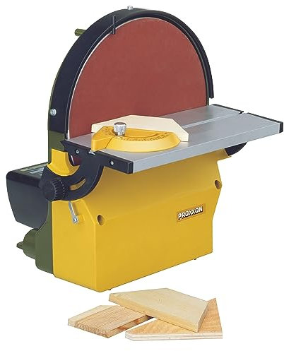 Proxxon Tellerschleifgerät TG 250/E (Gehäuse aus Alu-Druckguss, Schleifteller plangedreht, für Weichholz, Kunststoff, NE-Metall usw., mit Absaugstutzen) 28060, Grün, (L x B x H) 33 x 28 x 23 cm
