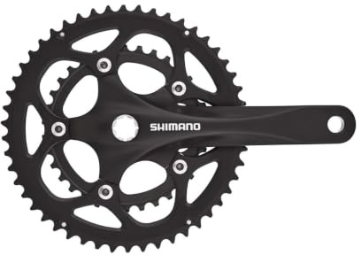 Shimano Road FC-R345 2x9-fach Kompakt Kurbelgarnitur, Black, 170 mm
