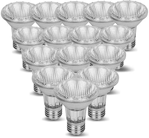 12Vmonster Pack of 15 PAR20/FL DIMMABLE PAR20 35 Watt Halogen Spot Light Bulb I NO Harmful Blue Light I Ceiling Recessed Kitchen Lamp Par20 120V 110V Lighting Replacement