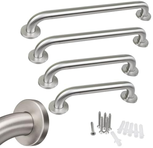 ID Dinkel Haltegriff für Senioren EDELSTAHL rostfrei Ø30mm gebürstet 400mm Badewannengriff Wandgriff Duschgriff Handgriff Aufstehhilfe