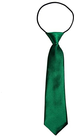 DonDon Corbata para niños con aire de seda y con elástico brillado 2-5 años - verde bosque