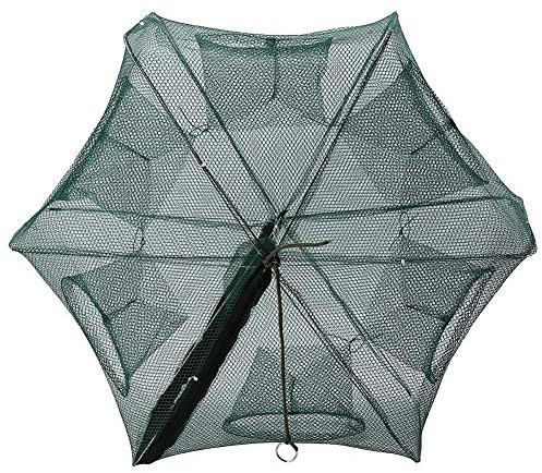 SOULONG Portable Foldable Fishing Net, 6 Holes Automatic Nylon Shrimp Crab Trap, Crawfish Fish Cage