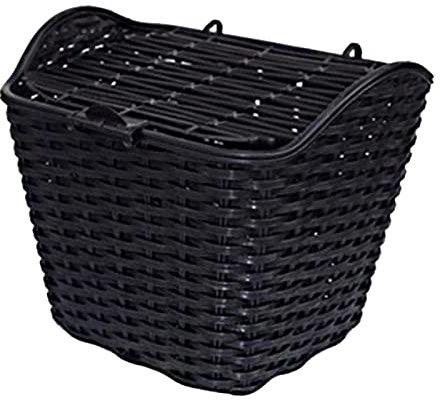 chiwanji Cestino per Bici Multifunzionale con Coperchio, Cestino per Manubrio Anteriore per Bicicletta elettrica sospeso in plastica per Accessori per Bici da