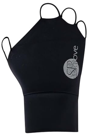 SParms Premium Sun Protection Gloves (Black, Medium)