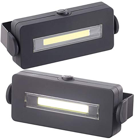 Lunartec LED Magnetleuchte: 2er Pack Schwenkbare Arbeitsleuchte mit COB-LED, 3 W, 100 lm, Magnet, (Leuchte mit Magnethalterung, Magnetlampe, Batterie Leuchten)