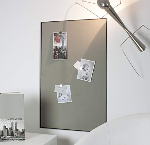 Magnettafel Echt Beton 5in1 (Magnetwand+Kreidetafel+Pinnwand+Wandbild+Deko) inkl. Zubehör in Größen 30cmx50cm, 50cmx50cm, 50cmx70cm, 50cmx100cm (Beton High Clean, 30cm x 50cm)