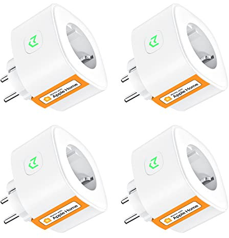Refoss Smart Steckdose funktioniert mit Apple HomeKit,WLAN Steckdose 4er Pack Alexa Smart Plug Fernbedienung WiFi Steckdose mit Zeitschaltuhr,Kompatibel mit Siri,Google Assitant,eHomelife App, Weiß