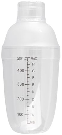 Shaker per cocktail in plastica per PC con scala Trasparente Latte Teiera Succhi Tazza di vino per casa Bar Negozio Bar Strumento per la miscelazione della domestica(2#)