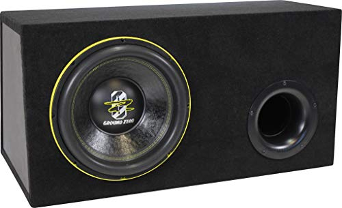 Ground Zero GZHW 30XSPL-D2 BR - 30cm SPL Subwoofer im Gehäuse - Gehäusesubwoofer, Passiv Bassreflexgehäuse, hochwertiges Gehäuse aus MDF, 1200 Watt RMS Belastbarkeit, 2x2 Ohm, Langhub U-Sicke