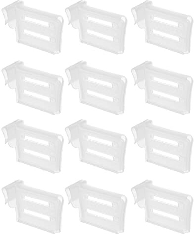 Yardwe Refrigerator Dividers Adjustable Fridge Door Seperator Fridge Space, Refrigerator Shelf Divider 12pcs Refrigerator Side Divider Clips