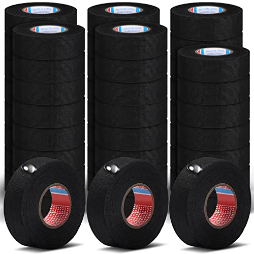Outus Wire Harness Cloth Electrical Tesa Tape Wire Loom Harness Automotive Heat Proof Cloth Tape for Automotive Electrical Wrap Protection Insulation Cable Fixed 1 Inch x 49.2 FT(50 Rolls)