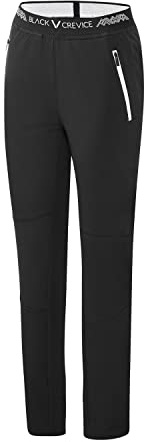 Black Crevice Damen Outdoor Hose I Hochwertige Wanderhose aus 90% Polyester & 10% Spandex I Wasserabweisende Outdoorhose Damen I Atmungsaktive Trekking-Hose Damen mit elastischem Bund