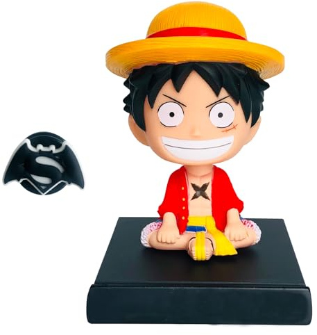 ITUBLE Bobbleheads Anime Figure Bobblehead Action Figures Car Dashboard Decorations Accessories Interior Birthday Cake Toppers Phone Holder for Women Men