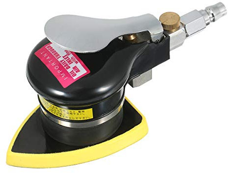 Pnmatic Lijadora Orbital Aleatoria Lijadora de Aire Pulidora Lijadora de Palma Triangular Pequeña Lijadora de Detalle Moe for el Cuidado de la Pintura del Automóvil Eliminación de Rt Amoladora de Made