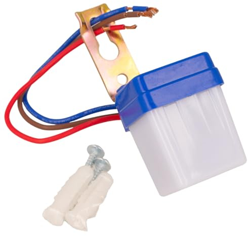 Sensor crepuscular de exterior, sensor de célula fotográfica, 220 V, 6 A, IP44, mini interruptor crepuscular, sensor de luz, control automático de la luz