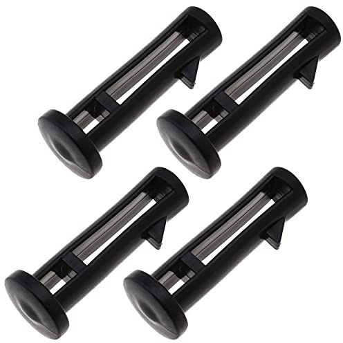 eMagTech 4 Perni Cerniera Per Coperchio Per Bidone Della Spazzatura 60 X 15 Mm In Plastica Nera Adatti Per Bidoni Della Spazzatura Da Esterno Da 120/240 Litri.
