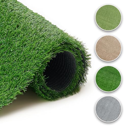 TAPISO Canyoo Gazon Synthétique Extérieur au Mètre Tapis Gazon Pelouse Artificielle Terrasse Balcon Jardin Vert Résistant aux Intempéries Épaisseur 30 mm 100 x 150 cm