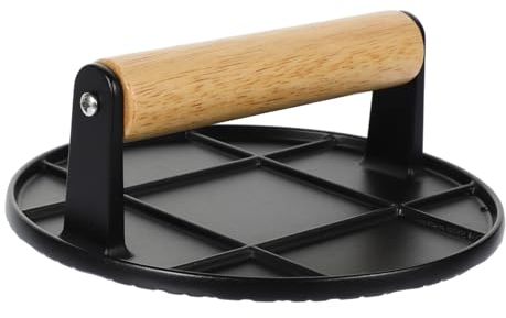 CIYODO Máquina Hacer Hamburguesas Fácil Uso Molde Antiadherente Aleación Aluminio Mango Madera