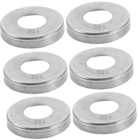 KONTONTY 6 Stück Edelstahlabdeckungen Für Geländerpfosten Abdeckplatten Aus 304 Edelstahl Dekorative Rosetten Sanitärflanschabdeckungen Installieren