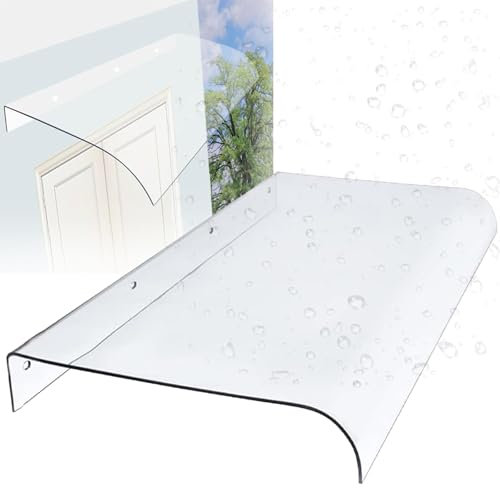 Auvent De Fenêtre 50 90 100 120 140 180 360cm Marquise De Porte D'entrée pour Terrasse,Marquise en Polycarbonate Terrasse Toit Abri Protection