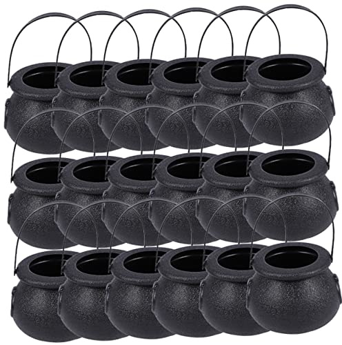 Warmhm 2 Sätze Kleiner Korb Süßigkeiten Eimer Süßes Oder Saures Süßigkeiteneimer Süßigkeitenkorb Mini Halloween Basket Halloween Körbe Kleine Handeimer Halloween-geschenkkorb 18 Stück * 2