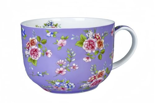 LJIMICAORO Large 24oz Coffee Cups Soup Mugs with Handles Traditional Large Cup Large Bone China Coffee Mugs Cup for Soups Cereals