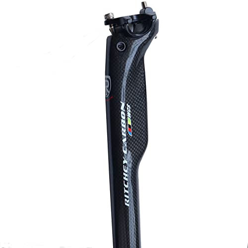 DONGLING SattelstüTze Vollkohlenstoff MTB Bike Sattelstütze Sitzrohr Straße Fahrrad Sattelstütze Mountainbike Sattelstütze 27.2 30.8 31.6-350 / 400mm SattelstüTze Gefedert(Glossy 27.2x400mm)