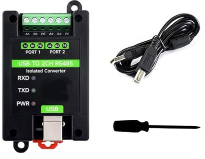 MCAOAL Módulo adaptador de comunicación USB a 2 canales RS485 adopta el original FT2232HL con múltiples circuitos de protección en el interior
