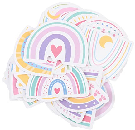 HOMSFOU 100pcs Stickers for Boys and Girls Fun Decorative Stickers for Scrapbooking Notebooks and Party Favors Easy to Use Needed for