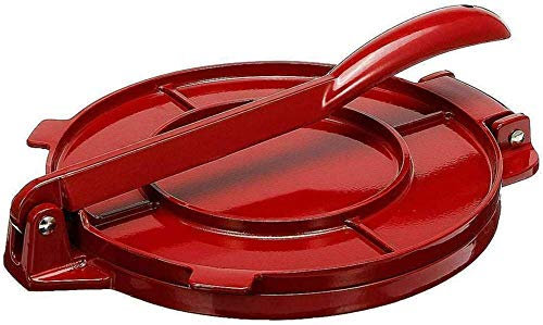 Prensa mexicana para tortillas, hecha de aleación de aluminio, utensilios de cocina portátiles, color rojo