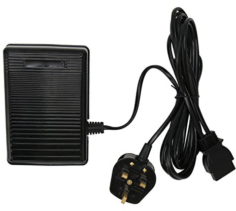 KooingTech Sewing Machine Foot Pedal, Foot Control Pedal, Plastic UK Plug Sewing Machine Pedal Foot Speed Controller for Sewing Household Use