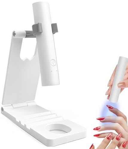 Mini Lampada LED Unghie, Mini lampada per unghie portatile, asciugatrice gel per Asciuga Unghie Salone, lampada UV LED Piccola con Supporto, Ricaricabile E Portatile, per Gel Sciugatura Rapida