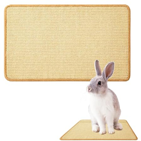 OHREN 1 Kratzmatte für Kaninchen, natürliches Krallen- und Zahnpflege, Kaninchen-Matten für Käfige, Kauspielzeug, Haustierkäfig Bettwäsche zum Beißen, Schlafen, Nisten