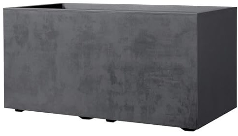 Deroma Pflanzkasten Millenium Kunststoff anthrazit 79 x 39 x 39 cm Blumenkasten
