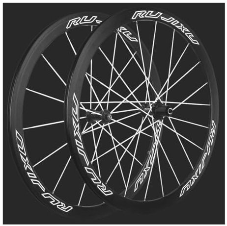LSRRYD 30/40/50mm Doppelwandige Fahrradfelgen 700C Vorder- Und Hinterräder Rennrad-Radsatz C/V/Felgenbremsnabe 7/8/9/10/11/12-Gang-Kassette 100/130mm Schnellspanner(Gold Hub,30mm)